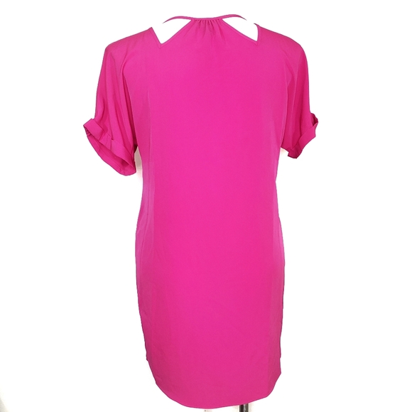 Metaphor Fuchsia Pink Cold Shoulder Dress Size Med - Picture 9 of 11